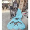 Duży Turkusowy i Kamienny Budda Medytujący w Stupie – 1,5 m - obrazek 2