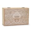 Duże Prostokątne Pudełko 21,5x14x6,3 cm - Twarz Buddy Whitewash