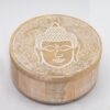 Duże Okrągłe Pudełko 17,5x7,5 cm - Twarz Buddy Whitewash - obrazek 2