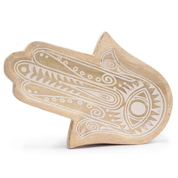 Długa Tacka 30x20,5x2,5 cm - Hamsa Whitewash