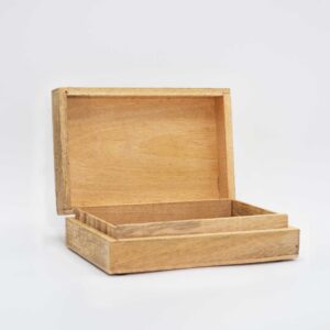 Średnie Kwadratowe Pudełko 17x10x4,2 cm – Twarz Buddy Whitewash