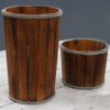 Duża Okrągła Wanna Ekspozycyjna w Stylu Morskim – Brązowa 45x32 cm - obrazek 3
