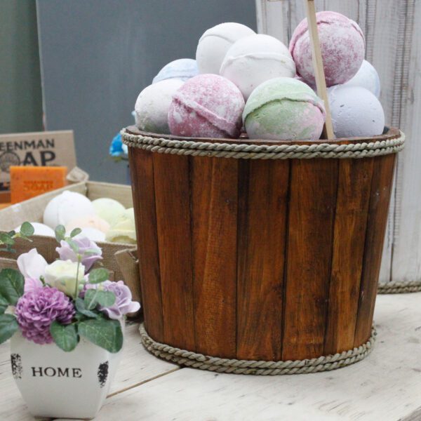 Mała Okrągła Wanna Ekspozycyjna w Stylu Morskim – Brązowa 21×29 cm