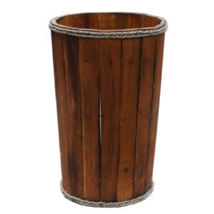 Duża Okrągła Wanna Ekspozycyjna w Stylu Morskim – Brązowa 45x32 cm