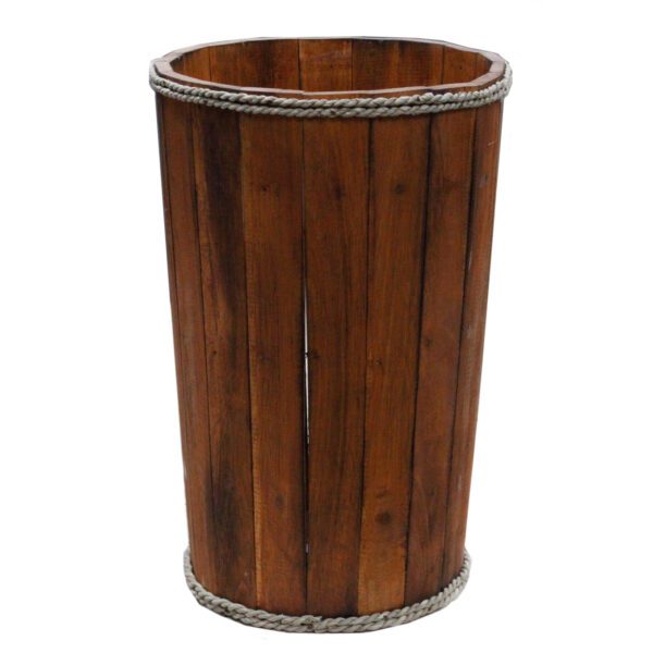 Duża Okrągła Wanna Ekspozycyjna w Stylu Morskim – Brązowa 45x32 cm