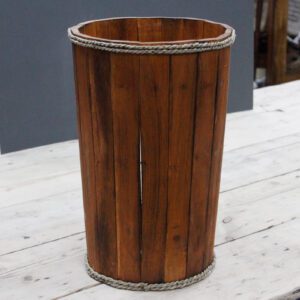 Duża Okrągła Wanna Ekspozycyjna w Stylu Morskim – Brązowa 45×32 cm