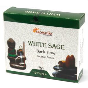 Stożki kadzideł Aromatica Backflow – Biała Szałwia