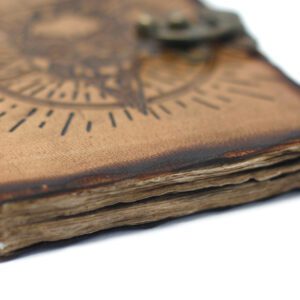 Skórzany Notes Pentagon i Czaszka z Efektem Spalenia 18×13 cm