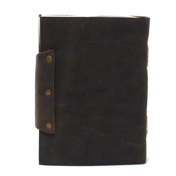 Skórzany Notes Czarna Spowiedź z Zamkiem 18x13 cm - obrazek 6