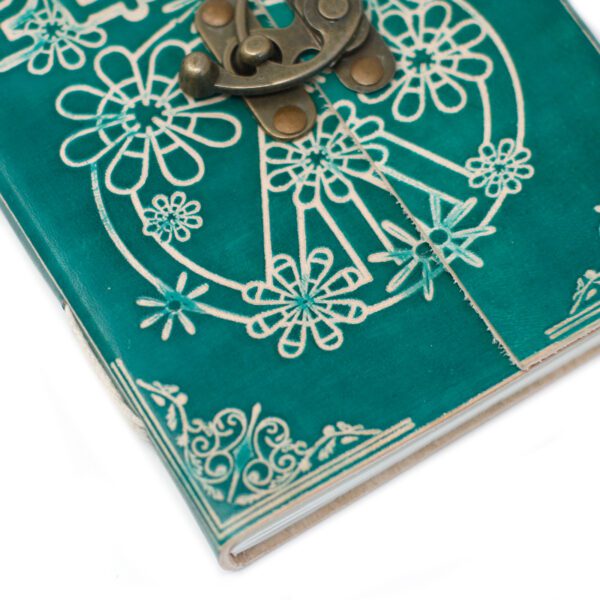 Skórzany Notes Zielony Pokój z Zamkiem 18x13 cm - obrazek 7