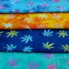 Sarong Bali z Odbitką Blokową - Tropikalne Liście (4 Różne Kolory) - obrazek 8