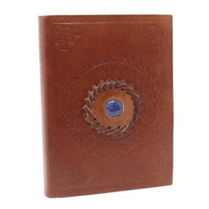 Skórzany Notes z Lapisem Lazuli 17x12 cm