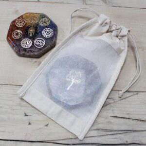 Duży Bawełniany Woreczek z Okienkiem – 26×15 cm