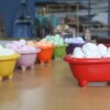 Ceramiczna mini-wanienka – makowa czerwień - obrazek 3