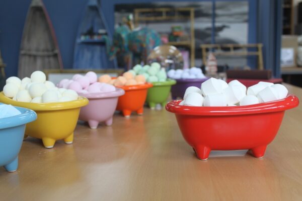 Ceramiczna mini-wanienka – makowa czerwień - obrazek 3