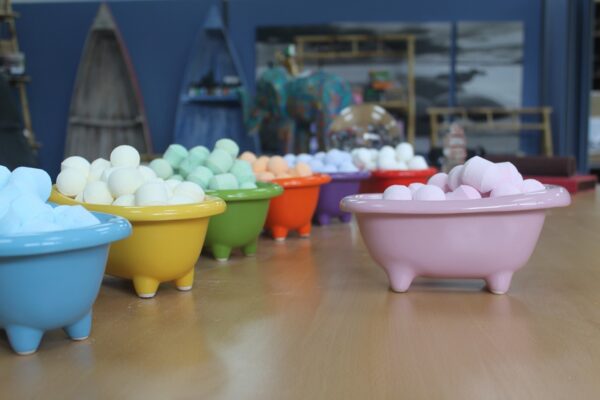 Ceramiczna mini-wanienka – różowa - obrazek 3