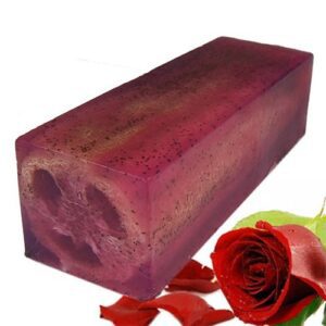Mydło z loofą – różany peeling