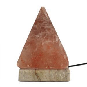 Piramidalna solna lampa USB wysokiej jakości – 9 cm (białe światło)