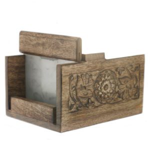 Antyczny nóż do krojenia mydła z drewna mango