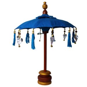 Balijski dekoracyjny parasol domowy – Bawełna – Turkusowy – 40 cm