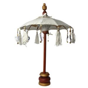 Balijski dekoracyjny parasol domowy – Płótno – Naturalny – 40 cm