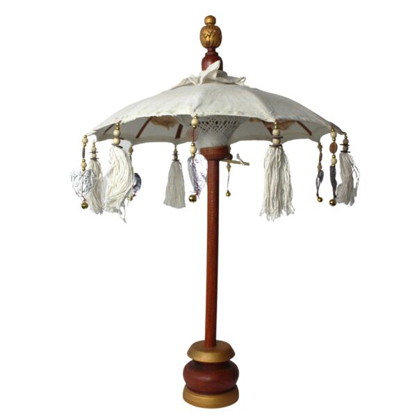 Balijski dekoracyjny parasol domowy – Płótno – Naturalny – 40 cm