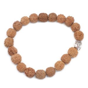 Bransoletka Mala z koralików Rudraksha – Naturalna