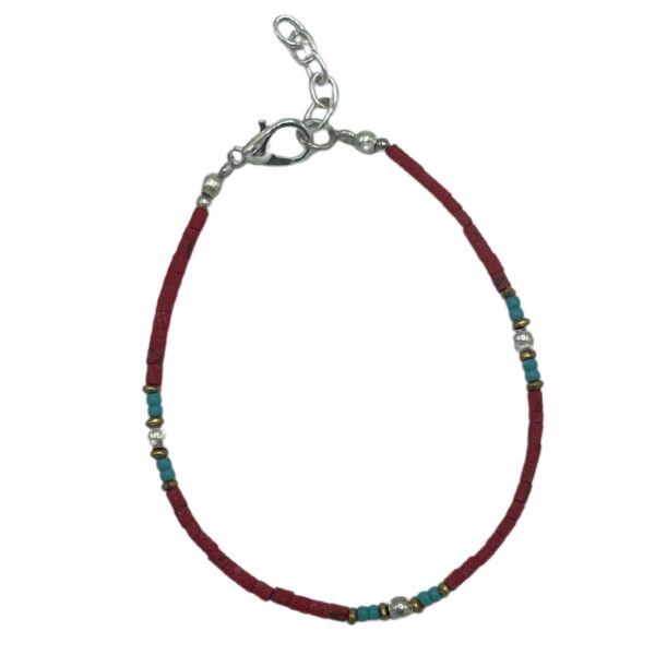 Bransoletka Nepalese Extra Fine – Koralowy koralik plemienny