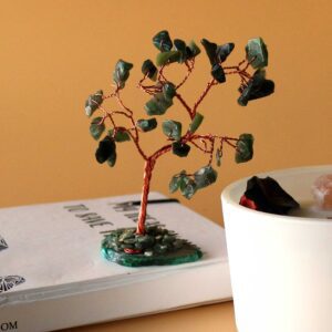 Drzewko z Kamieni – Awenturyn Zielony, Podstawa z Zielonego Agatu (35 kamieni)