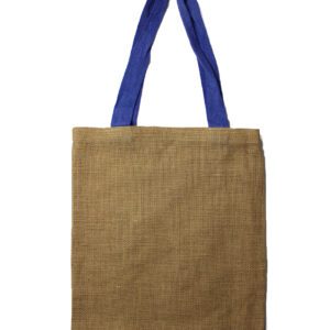 Duża Torba Jutowa – Niebieski Uchwyt