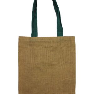Duża Torba Jutowa – Zielony Uchwyt