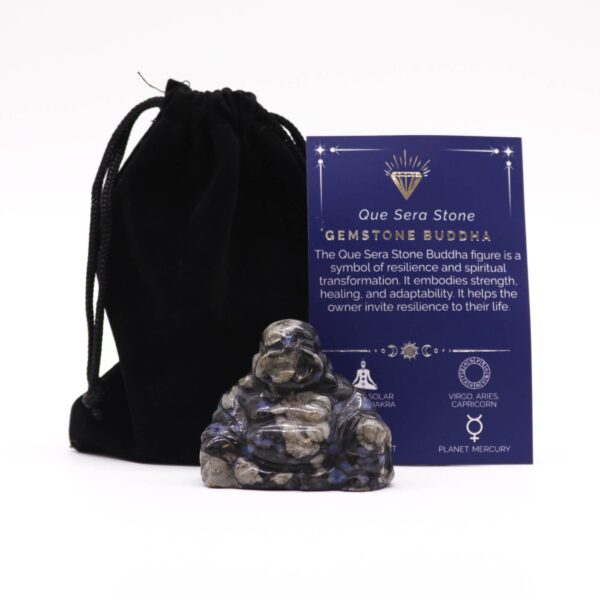 Duży Budda z Kamienia Que Sera – 50x40x20 mm