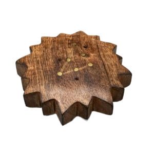 Grawerowana Mosiężna Podstawka Zodiakalna – Słońce