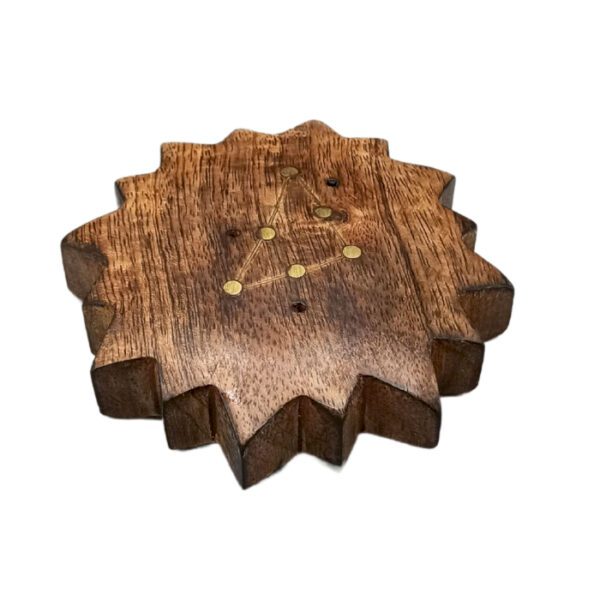 Grawerowana Mosiężna Podstawka Zodiakalna – Słońce