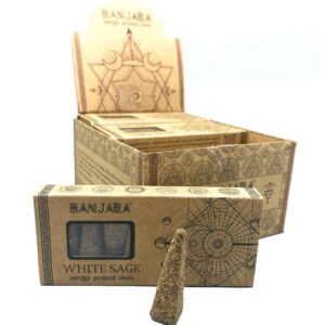 Kadzidełka Stożkowe Banjara Smudge – Biała Szałwia