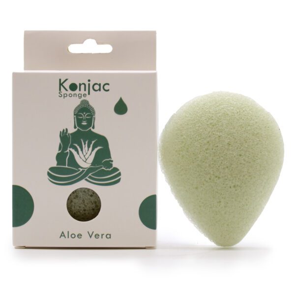 Konjac – gąbka w kształcie łezki – aloes – regenerująca