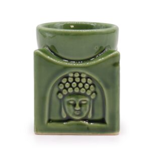 Kwadratowy Kominek Buddha – Ciemny Jadeit