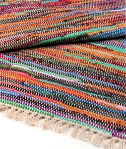 Luksusowy dywanik z łachmanów 155×90 cm – Naturalny