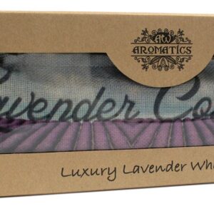 Luksusowy worek pszeniczny z lawendą w pudełku prezentowym – Lawendowy Komfort