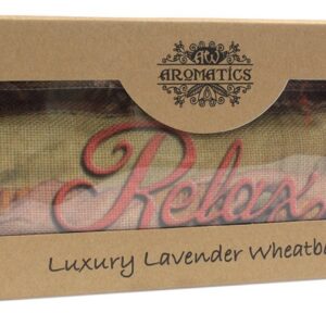 Luksusowy worek pszeniczny z lawendą w pudełku prezentowym – Sen RELAKS