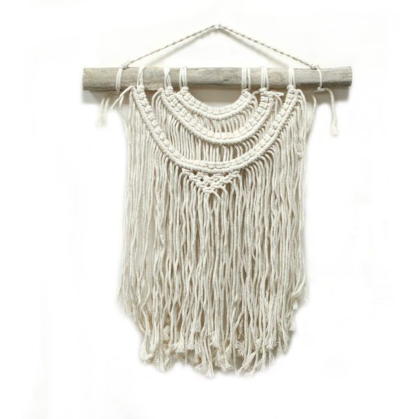 Makramowa dekoracja ścienna – Trzy Fale