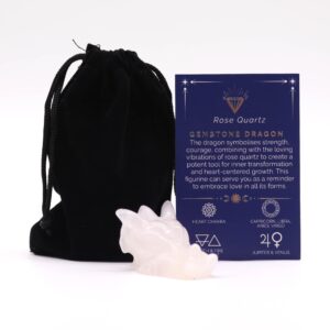 Mała Głowa Smoka z Kwarcu Różowego – 45x30x28 mm