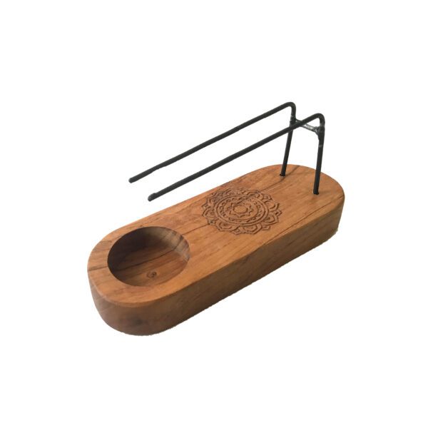 Mały Podgrzewacz Palo Santo – Drewno Teakowe – Wzór Mandala