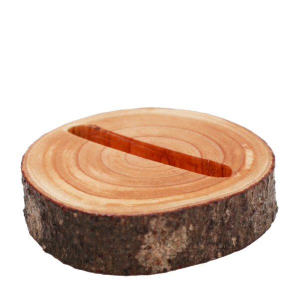 Mały uchwyt na telefon z wycięciem – Naturalny