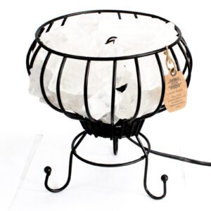 Niska lampa brazier z soli białej, kabel, żarówka