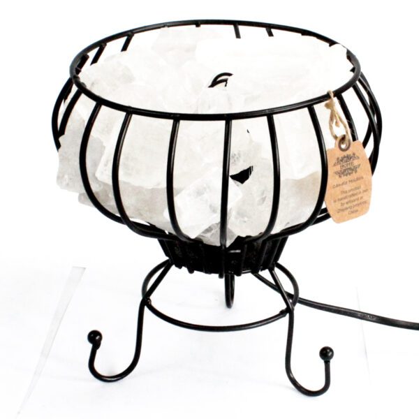 Niska lampa brazier z soli białej, kabel, żarówka