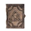 Okrągła Triquetra – Ezoteryczny Notes – Czerwony Brąz – 200 Stron z Obszyciem – 17,5×12,5×3 cm