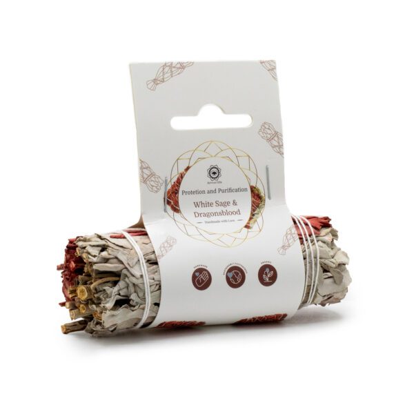 Pęk do okadzania – Biała Szałwia i Smocza Krew 10 cm