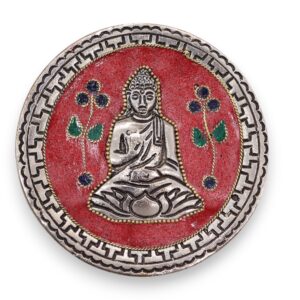 Podstawka Dekoracyjna Buddha Czerwona 10 cm