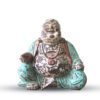 Ręcznie Rzeźbiona Statua Buddy Vintage Mięta – 40 cm – Szczęśliwy Budda